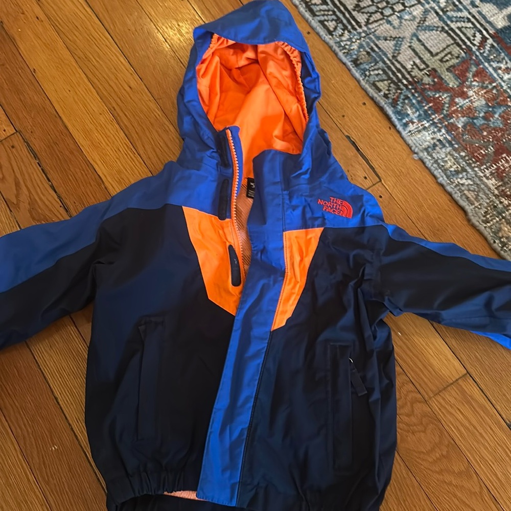 The North Face jacket Vortex Triclimate double layer blue and orange size 3T